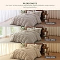 thumbnail image 5 of 100% Washed Cotton Duvet Cover King Size - Frosted Almond Minimalist Cotton Duvet Cover Linen Like for All Seasons - GentleSoft™ Plain Simple Bedding (Frosted Almond, King, 104"x90"), 5 of 9