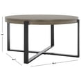 thumbnail image 4 of SAFAVIEH Navya Round Coffee Table, Light Grey Top/Black Legs, 4 of 10
