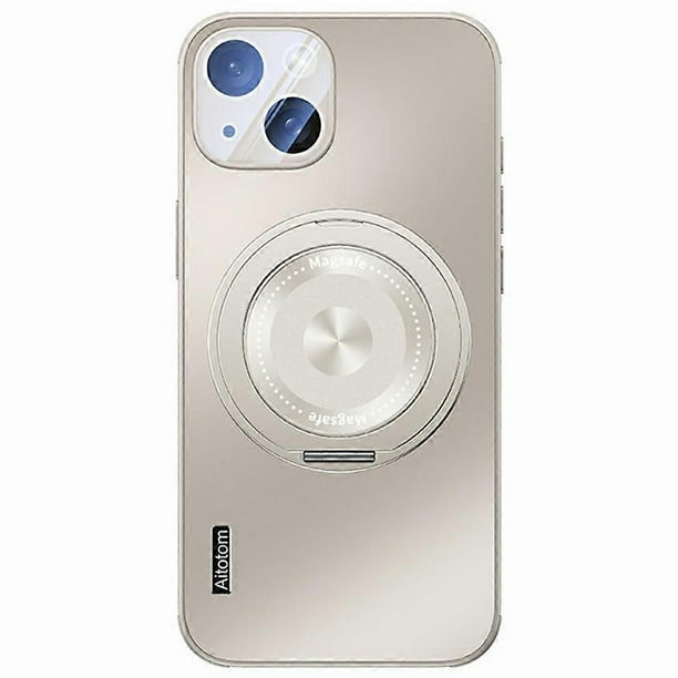 For iPhone 14 Plus Case Compatible with MagSafe Kickstand TPU PC Heat Dissipation Phone Cover - Blac