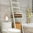 thumbnail image 3 of VONTER Home Toilet Roll Holder Creative Wood Roll Holder Country House Toilet Paper Holder Toilet Bathroom Retro Wall Mount Rope - wood stick, 3 of 6