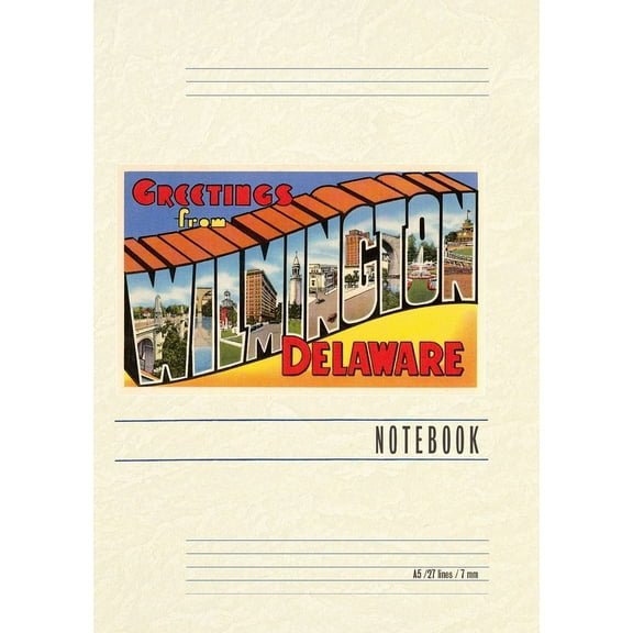 Vintage Lined Notebook Greetings from Wilmington (Paperback)