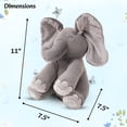 thumbnail image 5 of Dimple Emery Elephant Plush Toy – Interactive Singing Stuffed Animal with Peek-a-Boo Ears for Babies and Toddlers, 5 of 9