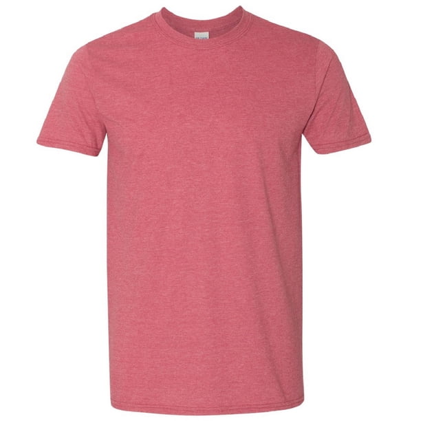 Gildan - Suave básica camiseta de manga corta para hombre - 100% algodón gordo (Cardinal jaspeado)