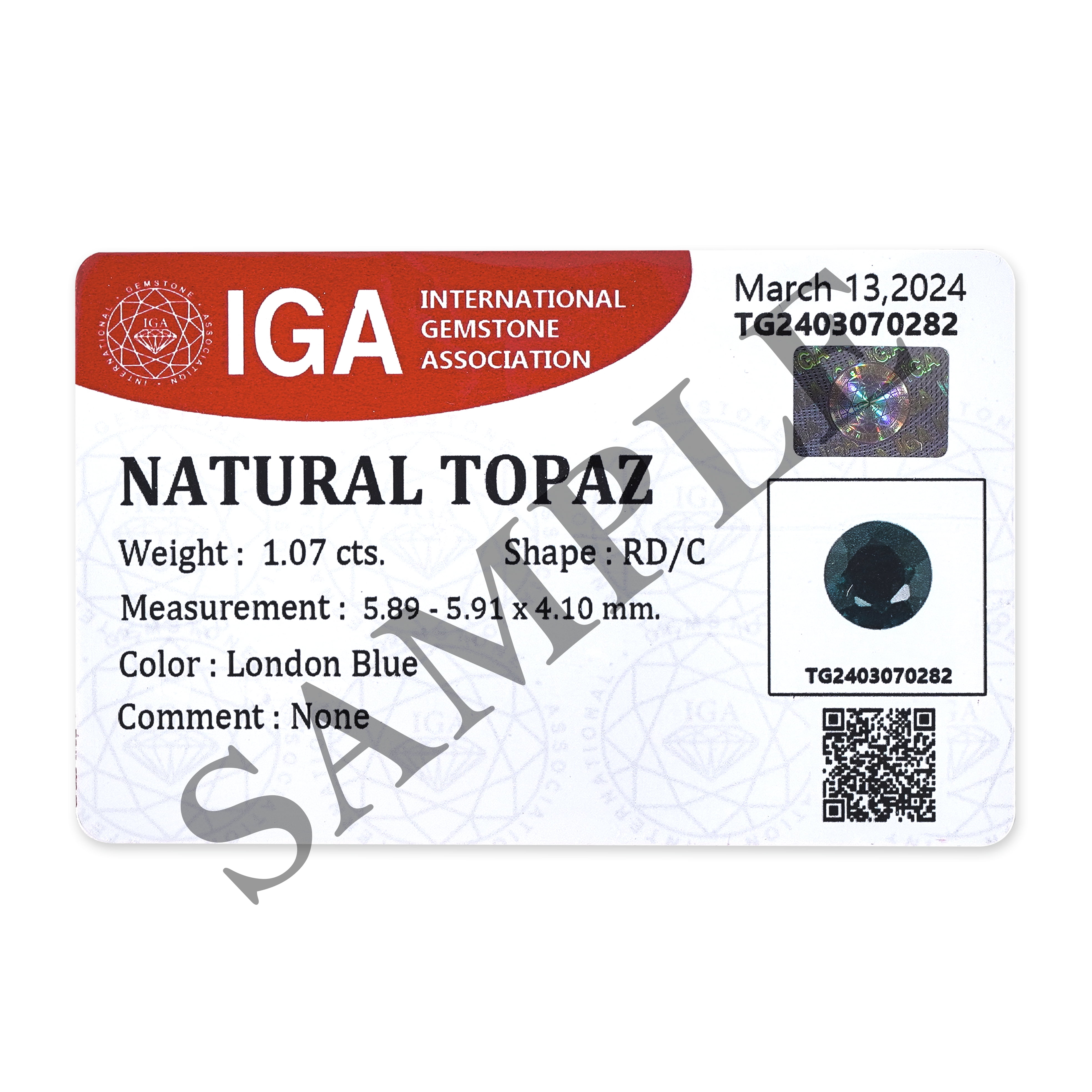 Certified Genuine 3 Carat London Blue Topaz Round Shape Brilliant Cut 9 mm Loose Gemstone December Birthstone