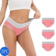 thumbnail image 3 of Fesfesfes Women Plus Briefs Cotton Underpant Low Waist Lifting ButtocksTriangular Underwear For Women, 3 of 7