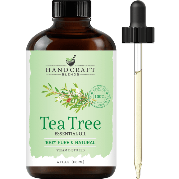 Handcraft Blends Tea Tree Essential Oil - Huge 4 Fl Oz - 100% Pure and Natural - Premium Grade with Glass Dropper