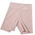 thumbnail image 3 of LIIPEE Girls Boys Leggings Shorts Solid Color Elastic High Waist Shorts Trendy Walking Shorts,Pink,4-5 Years, 3 of 7