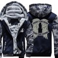 thumbnail image 4 of Sudadera con capucha con estampado de alas de la película The Walking Dead para hombre, abrigos casuales de moda, chándal con estampado de invierno, chaqueta gruesa holgada de gran tamaño para hombre, 4 of 5