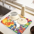 thumbnail image 6 of Ryvnso Unicorn in Magic Dish Drying Mat for Kitchen Countertop 18x24 Large Dish Pad Drainer Rack Dish Sink Mats, 6 of 7