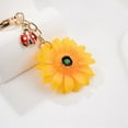 thumbnail image 2 of 3D Sunflower Keychain with Daisy and Chrysanthemum Accents for Bag Pendant, 2 of 6