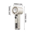 thumbnail image 3 of Transparent Mecha High Speed Turbo Handheld Fan, USB Rechargeable Powerful Wind Cannon Cooler, Cooling Mode Digital Display Gadget for Teens Tech Lovers Outdoor Summer, 3 of 9