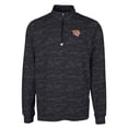 thumbnail image 2 of Men's Cutter & Buck Black Bethune-Cookman Wildcats Big & Tall Traverse Camo Print Stretch Quarter-Zip Pullover Top, 2 of 3