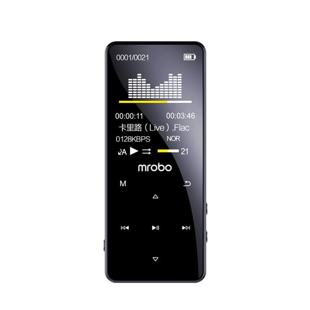 Mini Walkman portátil Bluetooth Touch Key MP4 Card Student Player 16GB