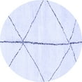 thumbnail image 1 of Ahgly Company Indoor Round Solid Blue Modern Area Rugs, 6' Round, 1 of 4