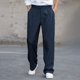 thumbnail image 4 of Ceisia Gift Men's All-Season Casual Trousers - Solid Color Pleated Draped Versatile Straight Leg Elastic Waist Pants, 4 of 9