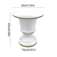 thumbnail image 3 of karymi Vintage White Metal Planter Pots, Small Vase Roman Flower Vase Rustic for Wedding Event Office Table Centerpiece and Gift Gifts for Men Party Favors, 3 of 8