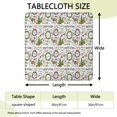 thumbnail image 2 of White Christmas Wreath Pattern Square Fitted Tablecloth with Elastic Edge,Square Table Cover,Washable Elastic Table Cover for Home Kitchen Party Decor 36"x36", 2 of 6