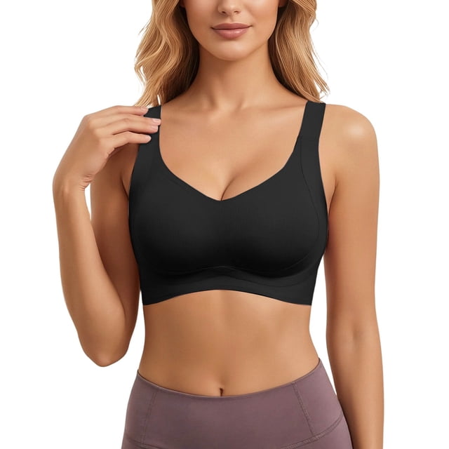 Wireless Seamless Unlined Comfort Bra with Soft Lift Support and Breathable Design for Wear