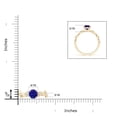 thumbnail image 4 of ANGARA Natural Tanzanite and Diamond Ivy Scroll Engagement Ring in 14K Yellow Gold for Women (Size-6mm) | December Birthstone, Birthday, Anniversary, Jewelry Gift for Women | Natural Tanzanite Ring, 4 of 8