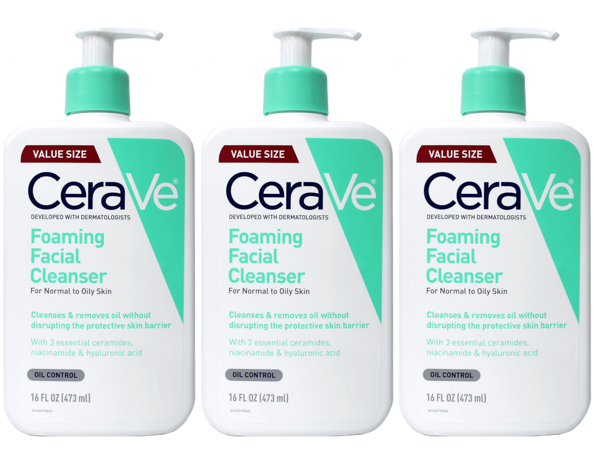 CeraVe Foaming Facial Cleanser For Normal To Oily Skin With Hyaluronic 