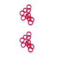 thumbnail image 1 of Sonducket 20 piezas de banda para el cabello de alta elasticidad estilo pijo soporte de cola de caballo ajustable accesorios de cuerda para el rosa fluorescente roja 2Conjunto, 1 of 6
