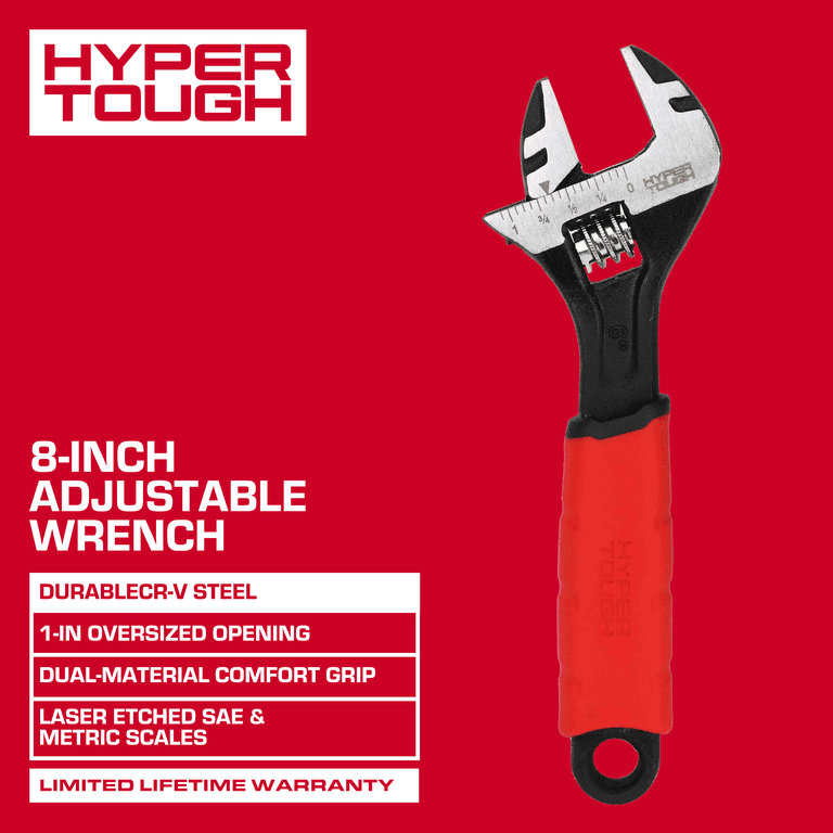 6-Inch Wide Jaw Adjustable Wrench With Comfort Grips photo 2