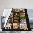 thumbnail image 5 of AISENIN Customizable Picture with Love Picture Text I Love You to The Moon and Back Personalized Photo Collage Throw Blanket for Kids Adults Family, 5 of 5