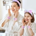 thumbnail image 3 of Spa Headband Wristband Set with Hair Clips – Puffy Makeup Headband for Women, Face Washing, Facial Mask, Shower Accessories, Gifts for Teen Girls, 3 of 8