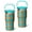 Greenish-blue, variant on Spooky Night Tumbler 30oz - Pumpkin Black Cat Pattern Halloween Dark Theme - Double Wall Insulated Stainless Steel Cup, Leak Proof Flip Straw