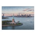 thumbnail image 2 of New York City, NY, Aerial View and Statue of Liberty, Photography (1000 Piece Puzzle, Size 19x27, Challenging Jigsaw Puzzle for Adults and Family, Made in USA), 2 of 4