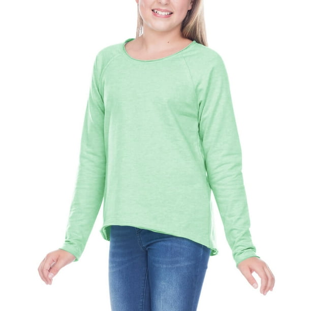 Kavio Kavio Girls 7 16 French Terry Raw Edge Raglan High Low Long Sleeve Ice Green M Walmart Com Walmart Com Kavio Kavio Girls 7 16 French Terry Raw Edge Raglan High Low Long Sleeve Ice Green M Walmart Com Walmart Com