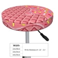 thumbnail image 4 of Bingfone12 Inch Padded Round Bar Stool Cover Cushion With Elastic Fabric Round Chair Seat - Chocolate With Flowing Cream, 4 of 7
