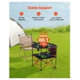 thumbnail image 3 of Portable Round Folding Table with 4 Drink Holders, Oxford Fabric Outdoor Picnic & Camping Table, 3 of 9