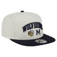 thumbnail image 3 of Men's New Era White Michigan Wolverines Collegiate 9FIFTY A-Frame Snapback Hat, 3 of 5