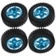 thumbnail image 4 of RC Metal Hub Tires, Excellent Aluminum Alloy Portable RC Tires With 4 X RC Tires For 1/12 RC Car For Outdoor ANGGREK Azul, 4 of 8