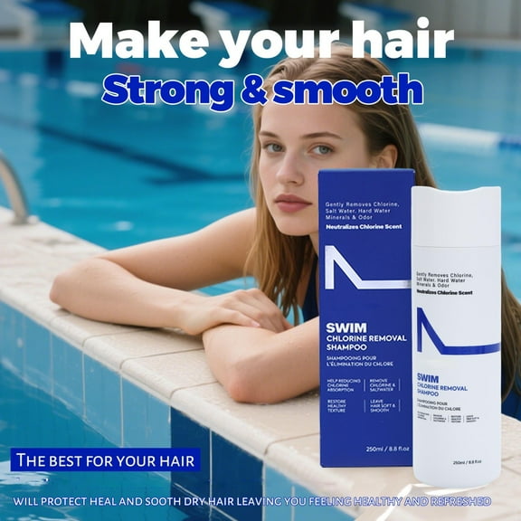 SDJMa Swimming Dechlorinating Shampoo Deep Cleansing Formula for Men & Women, Removes Chlorine & Softens Hair, 250ml