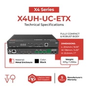 ToVi X4 4K Encoder (Video Wall, KVM, eARC) - (X4UH-UC-ETX)