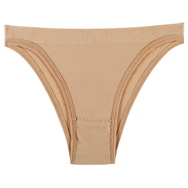 B91xZ Culotte Bikini en Coton pour Femmes Culotte Extensible en Coton, m Beige