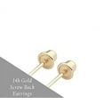 thumbnail image 4 of 14k Yellow Gold Solitaire Round Cubic Zirconia Stud 3 Pair Earring Set 3mm, 4mm, 5mm, 4 of 6