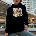 thumbnail image 2 of Witty May the Course Be with You Pun Quote with Flag & Stars, Golf Player, Golfing or Golfer Themed Merch Gift, Navy Blue Hooded Sweatshirt or Hoodie, Large, 2 of 5