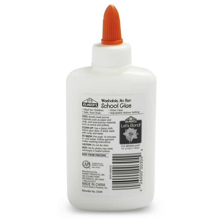 Elmer's Classic School Glue White Non Run No Toxic 5 oz - 3 Pack