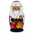 thumbnail image 4 of Set of 5 Santa, Snowman and Christmas Tree Wooden Nesting Dolls, 4 of 4