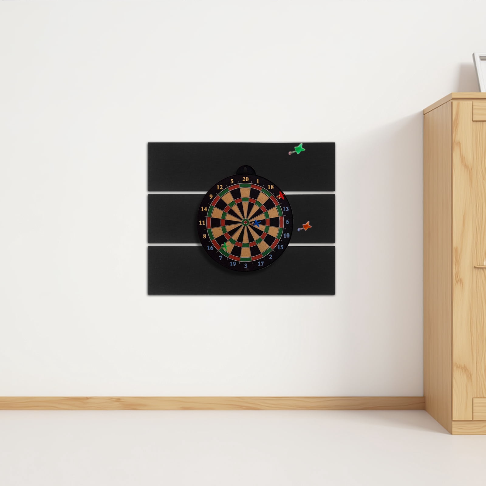 SEWOART 2Pcs Dart Board Felt Backboard Wall Cushion Pads with Removable Adhesive and Noise Reduction