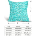 thumbnail image 3 of Aqua Cheetah Throw Pillow Covers 20X20 Inches Set of 2 Leopard Decorative Pillow Cases Animal Wildlife Pillow Cover with Zipper Home Decor for Sofa Couch Housewarming Gift Bed Porch Outdoor, 3 of 6