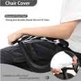 thumbnail image 4 of SCRAWLGOD Cow Print Black White Non-Slip Computer Chair Slipcover with Armrest Protector Cozy Rotating Chair Cover Scratch Resistant High Back Chair Covers, 4 Pieces Set, 4 of 7