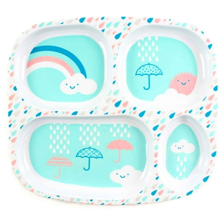 Bumkins Melamine Plate, Rain Cloud