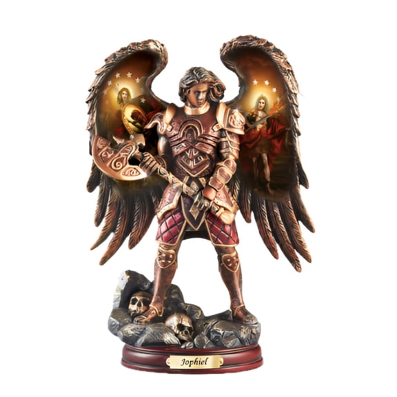 The Bradford Exchange "Jophiel Watchman of God" Archangels of Light Bronze Religious Sculpture Collection Issue #6 by Howard David Johnson 10-inches