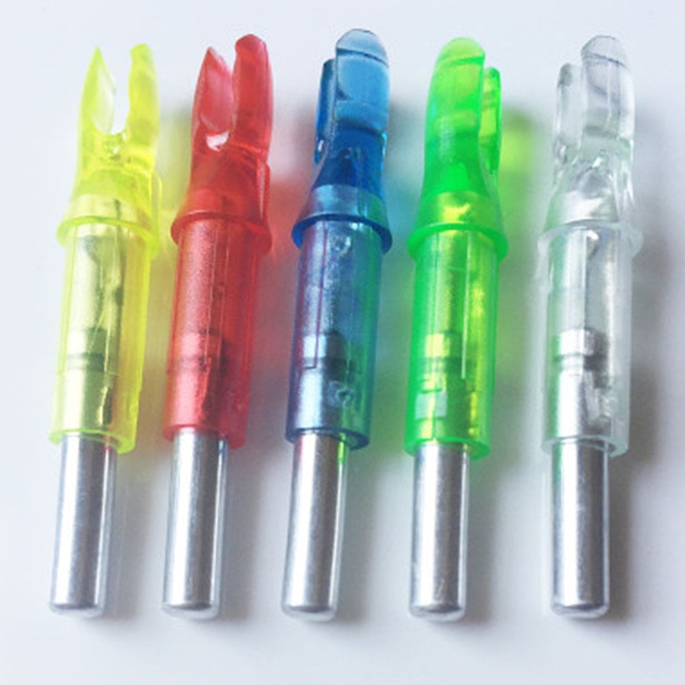 3 Encoches De Flèche Lumineuses LED - Allumage Automatique, Diamètre 6,2 Mm, Pour Chasse Et Tir à L'arc (rouge)