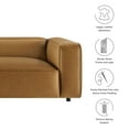 thumbnail image 4 of Sofa, Brown, Faux Leather, Living Room Lounge Cafe Lobby Hospitality Restaurant, Modern Contemporary, HB37650, 4 of 9