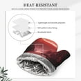 thumbnail image 4 of Honeii Red Moon Lava patten Oven Mitts and Pot Holders Sets, Baker Oven Mitts, Mittens for Kitchen Decor, Baking Lover over Gloves Gifts, 4 of 7